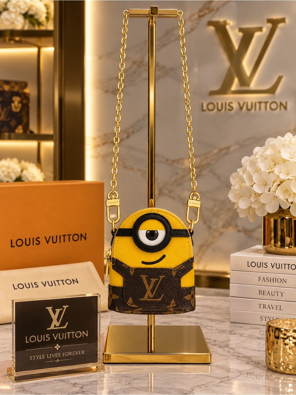 Minion Yellow Leather Mini Purse